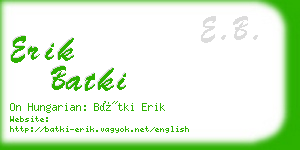 erik batki business card